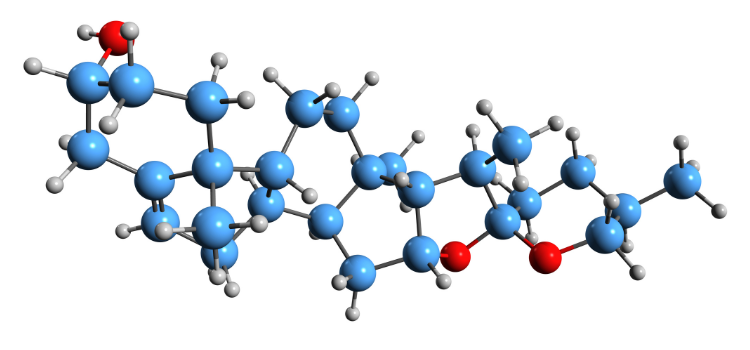  diosgénine, structure moléculaire